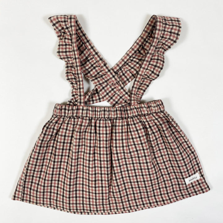 Newbie checked braces skirt 80/9-12M