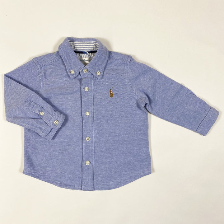 Ralph Lauren blue long-sleeved button down 6M