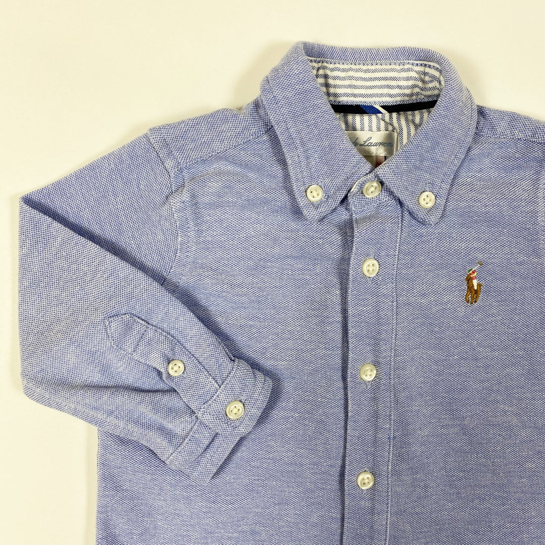 Ralph Lauren blue long-sleeved button down 6M