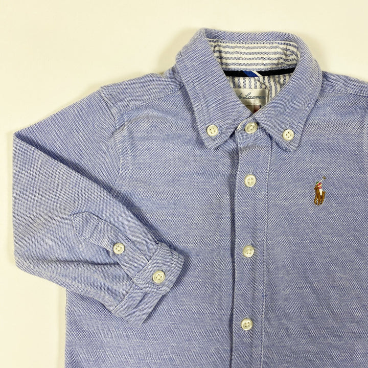 Ralph Lauren blue long-sleeved button down 6M