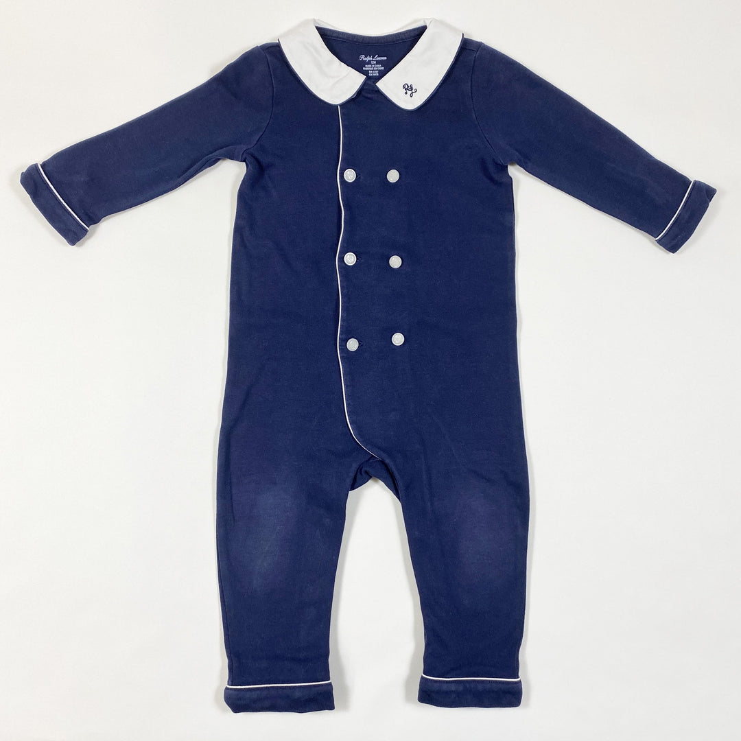 Ralph Lauren marineblauer Zweireiher-Pyjama 12M
