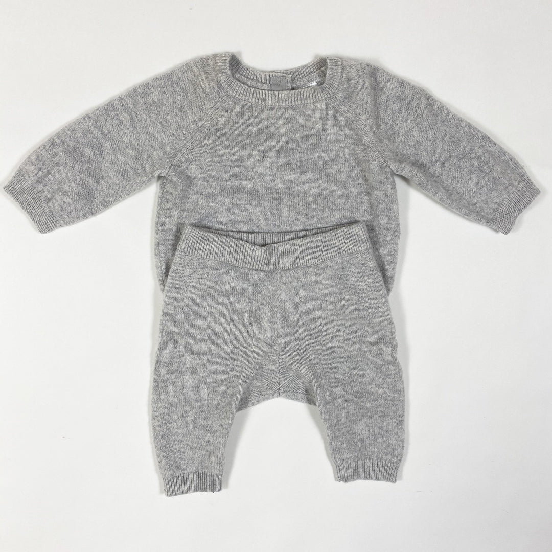 H&M light grey cashmere pullover 2-4M/62