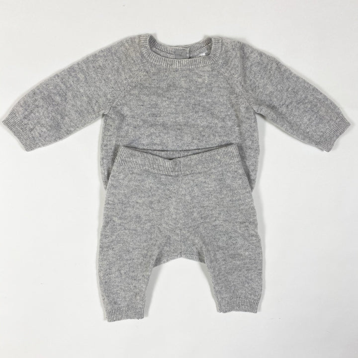 H&M light grey cashmere pullover 2-4M/62
