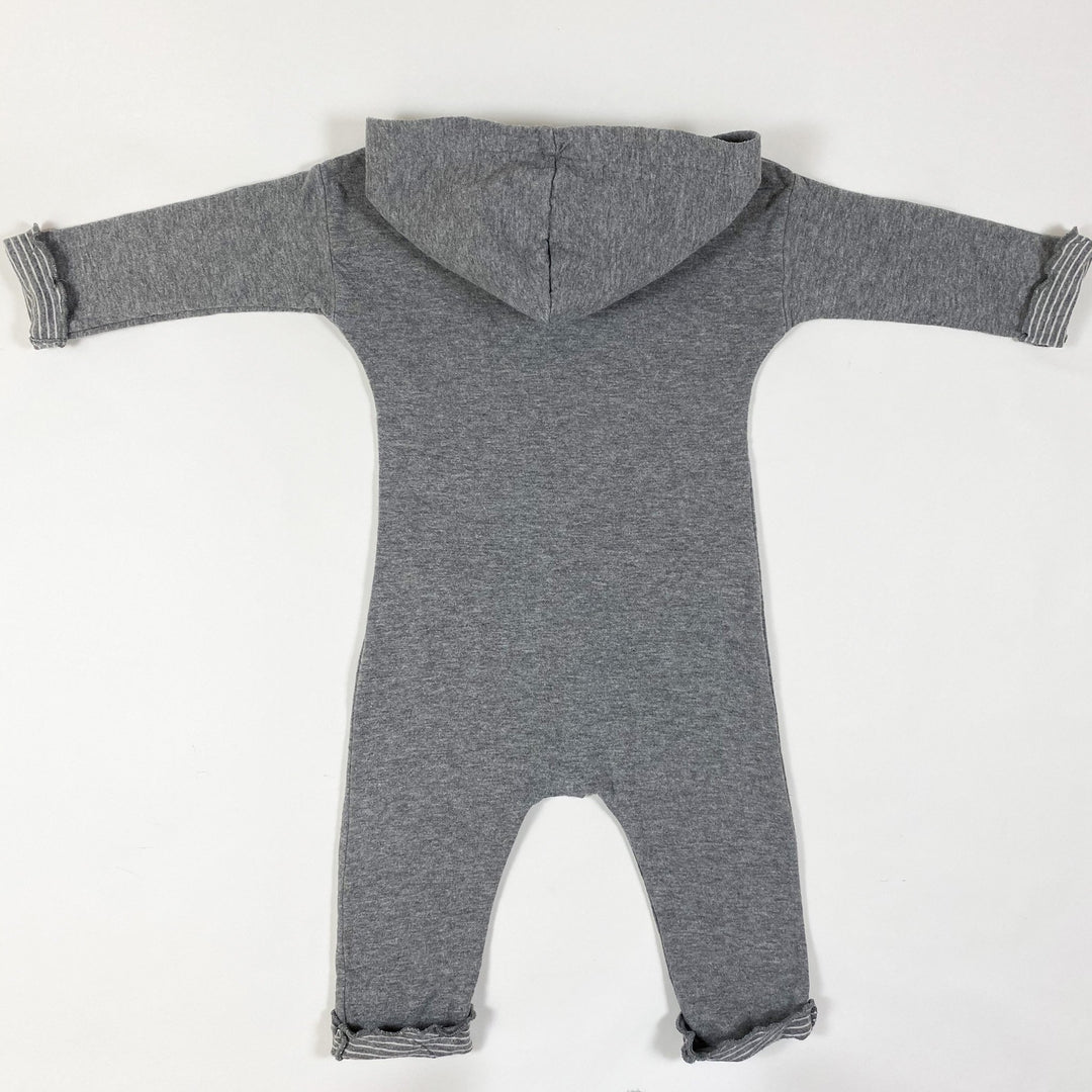 1+ in the family grey hooded jumpsuit with pockets 6M