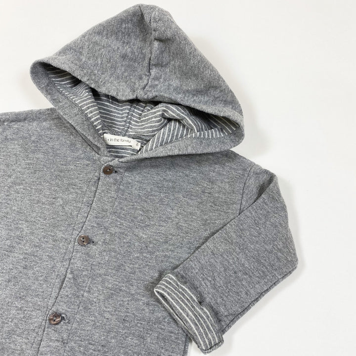 1+ in the family grey hooded jumpsuit with pockets 6M