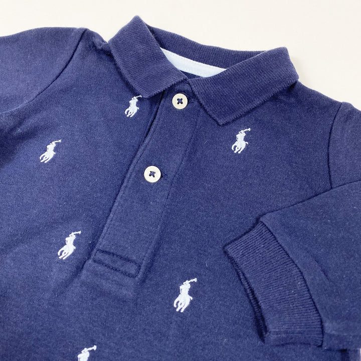 Ralph Lauren marineblauer Pferde-Stickerei-Pullover 3M