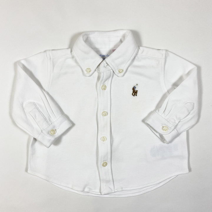 Ralph Lauren white long-sleeved shirt 3M