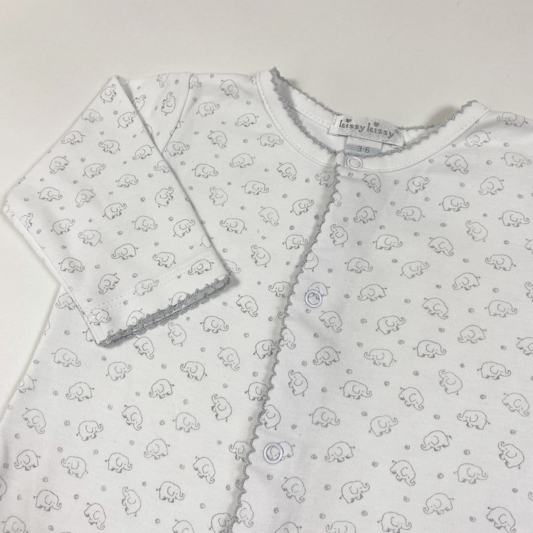 Kissy Kissy weisser Elefanten-Schlafanzug 3-6M