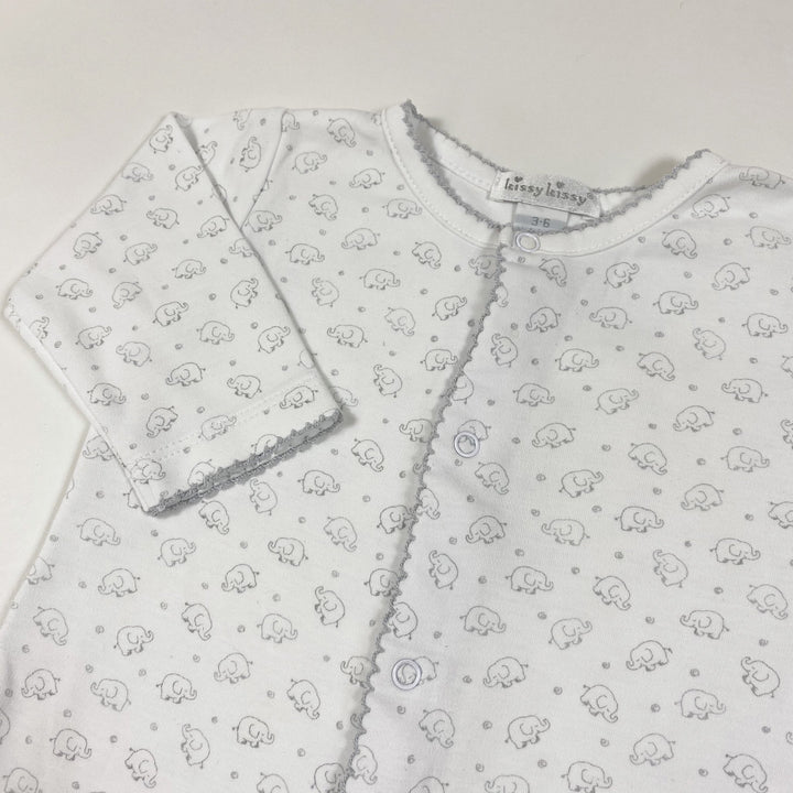 Kissy Kissy weisser Elefanten-Schlafanzug 3-6M