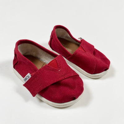 Toms red canvas shoes T4/19-5 1