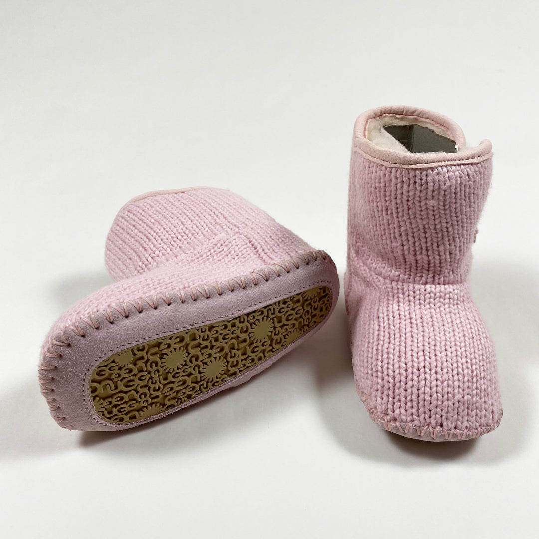 UGG pink knit baby boots Second Season 4-5/12-18M 2