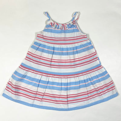 Oshkosh B'gosh white/blue/pink striped summer dress 18-24M 1