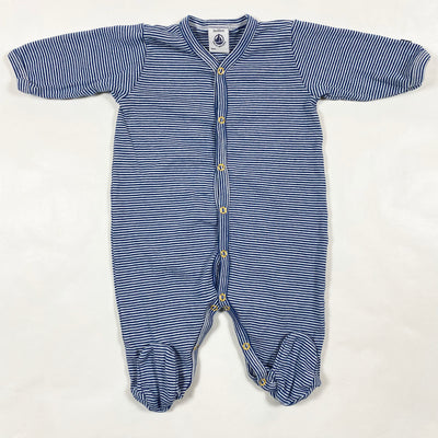 Petit Bateau blue stripe footed pyjama 3M/60 1