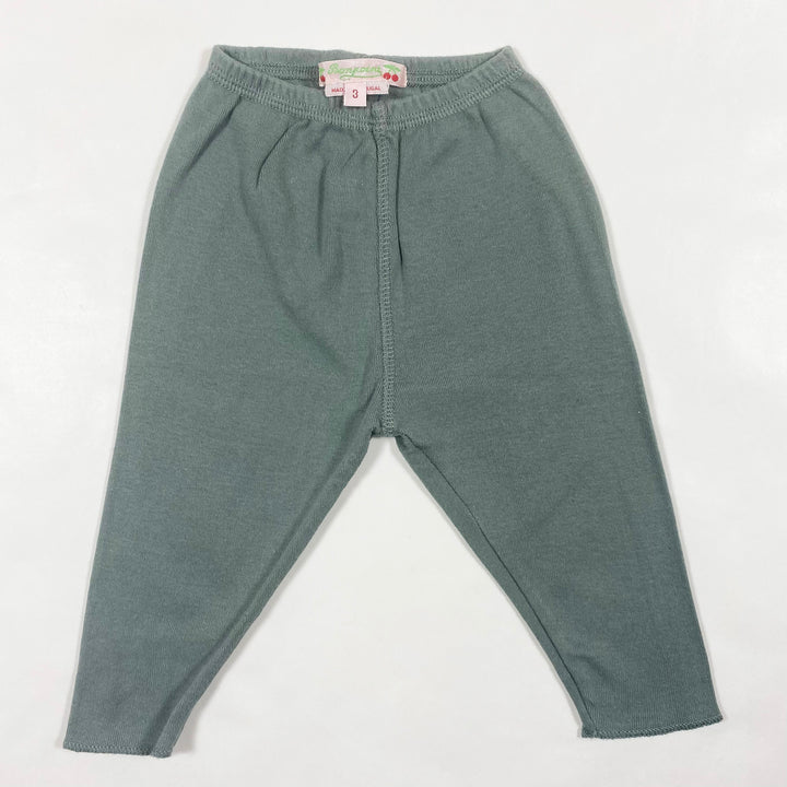 Bonpoint olive jersey baby leggings 3M/58 1