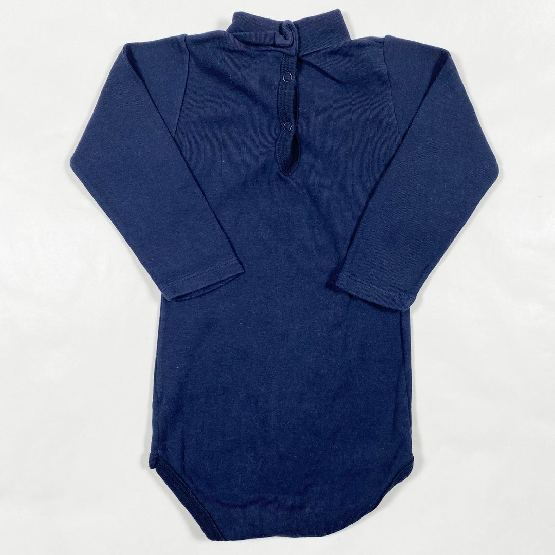 Petit Bateau navy turtle neck body 12M/74 2