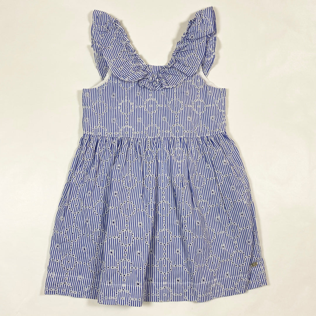 Tartine et Chocolat blue striped embroidered dress 4A 1