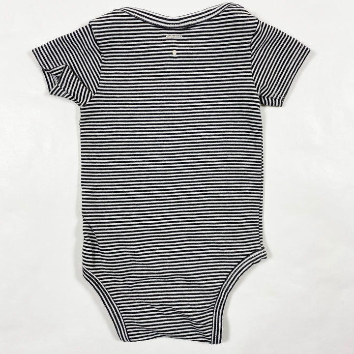 Gray Label short-sleeved black stripe body 1-3M 2