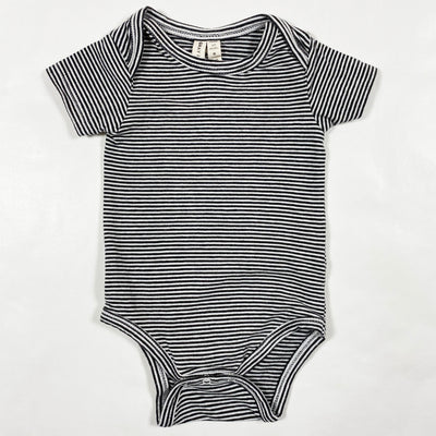 Gray Label short-sleeved black stripe body 1-3M 1