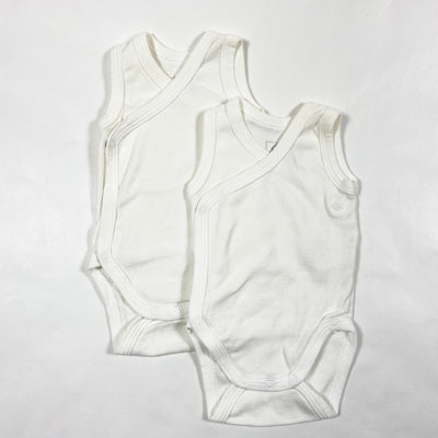 Petit Bateau white sleeveless wrap body set of 2 N/50 1