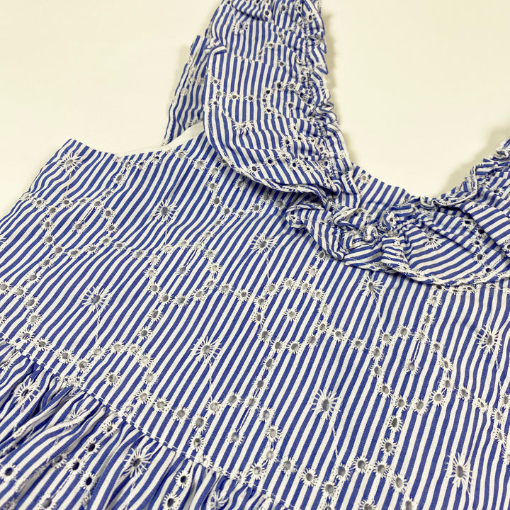Tartine et Chocolat blue striped embroidered dress 4A 2