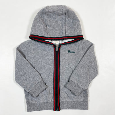 Gucci grey logo zip hoodie 9-12M 1