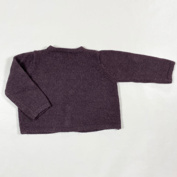 Bonpoint aubergine baby alpaca cardigan 18M 3