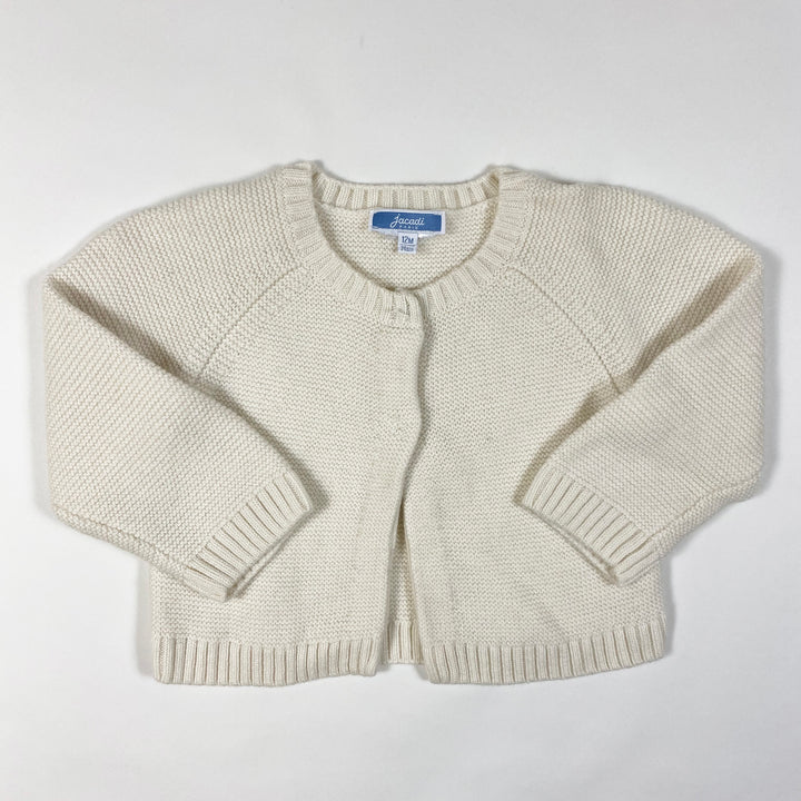 Jacadi cream knit wool mix cardigan 12M/74cm