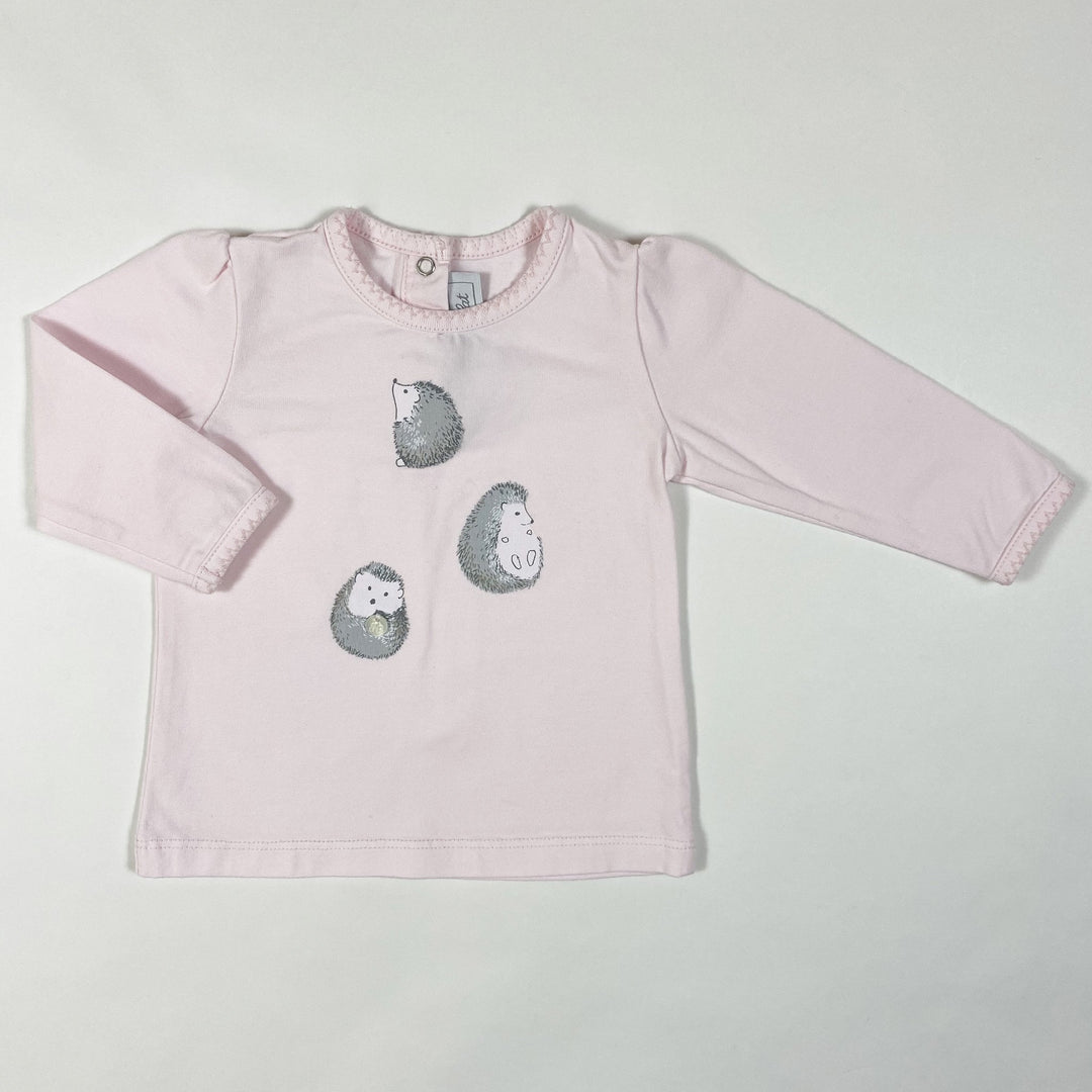 Tartine et Chocolat pink hedgehog long-sleeved shirt 3M
