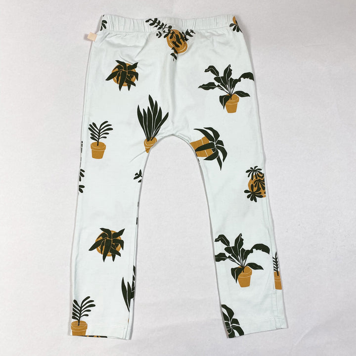 Tinycottons pale turquoise leggings with plant print