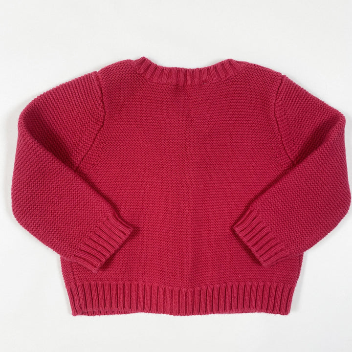 Jacadi red cotton knit cardigan 6M/67