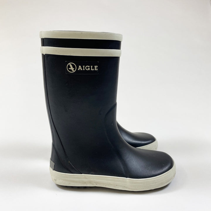 Aigle iconic navy wellies 25