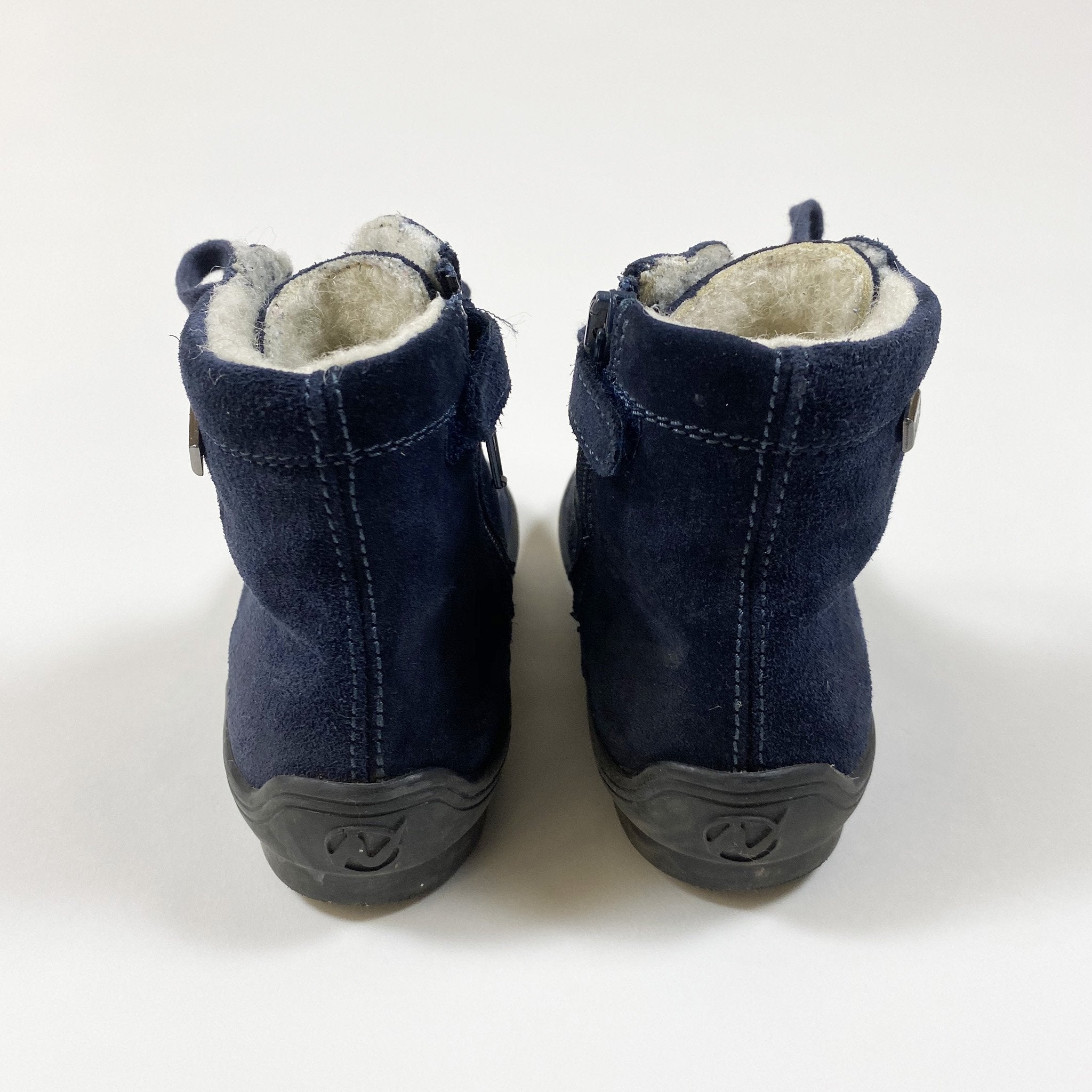 Naturino navy Rain Step waterproof leather boots with zip closure Ingrid Emil