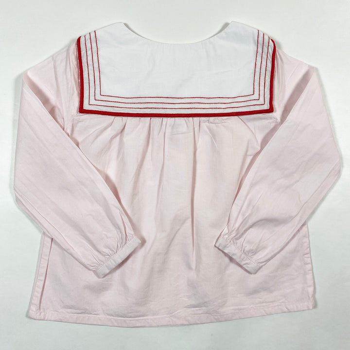 Jacadi pink sailor collar blouse 4Y/104 2
