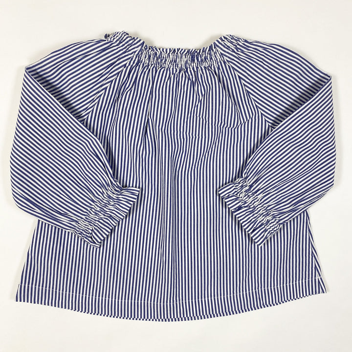 J.Crew blue striped long-sleeved blouse  5Y