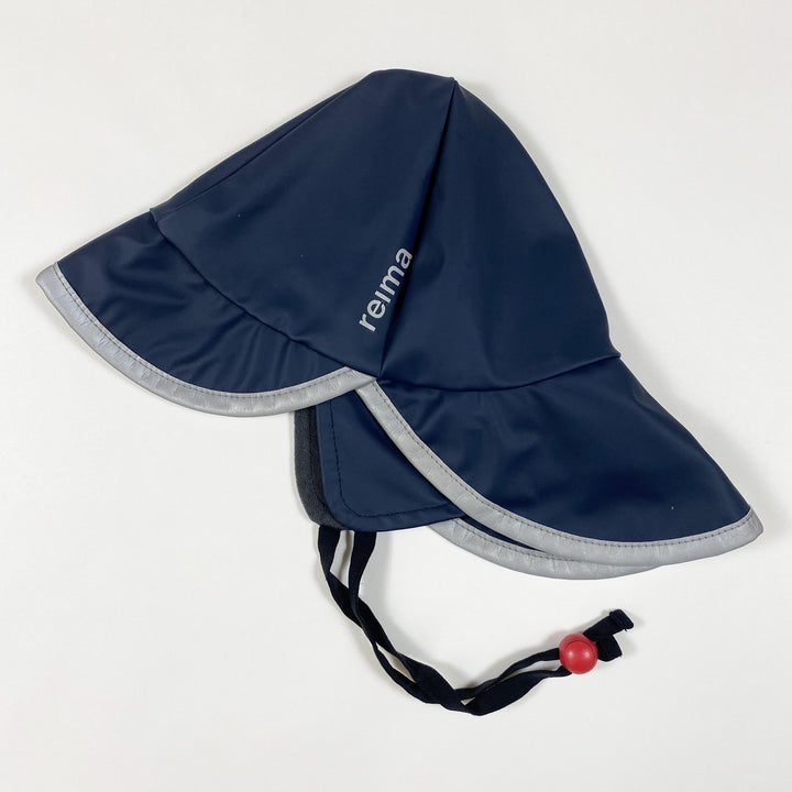 Reima iconic navy rain hat with reflectors 48