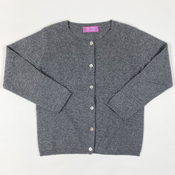 La Maille graue Kaschmir-Strickjacke 6A