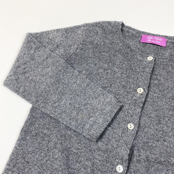 La Maille graue Kaschmir-Strickjacke 6A