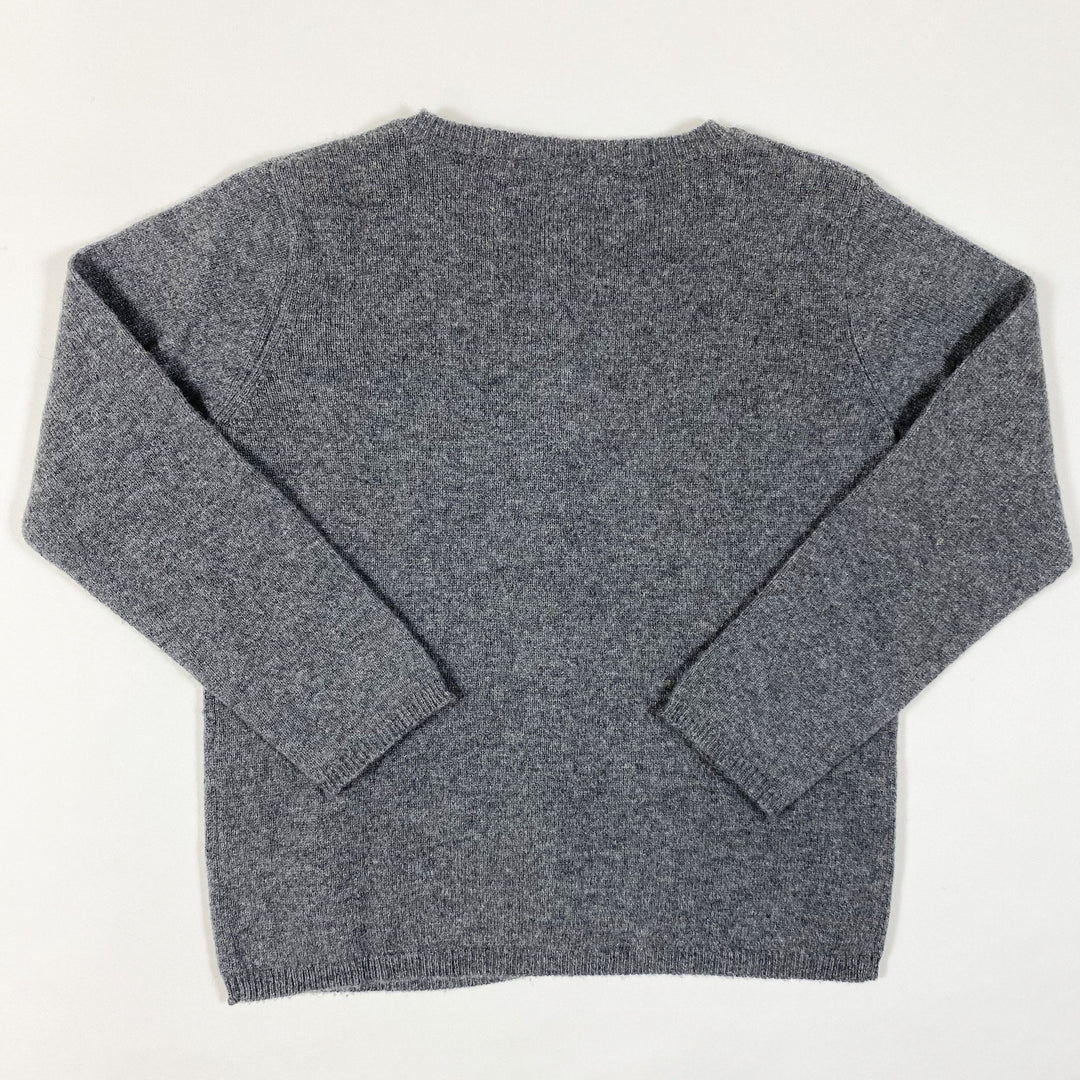 La Maille graue Kaschmir-Strickjacke 6A