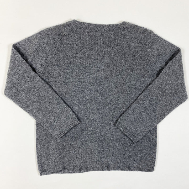 La Maille graue Kaschmir-Strickjacke 6A