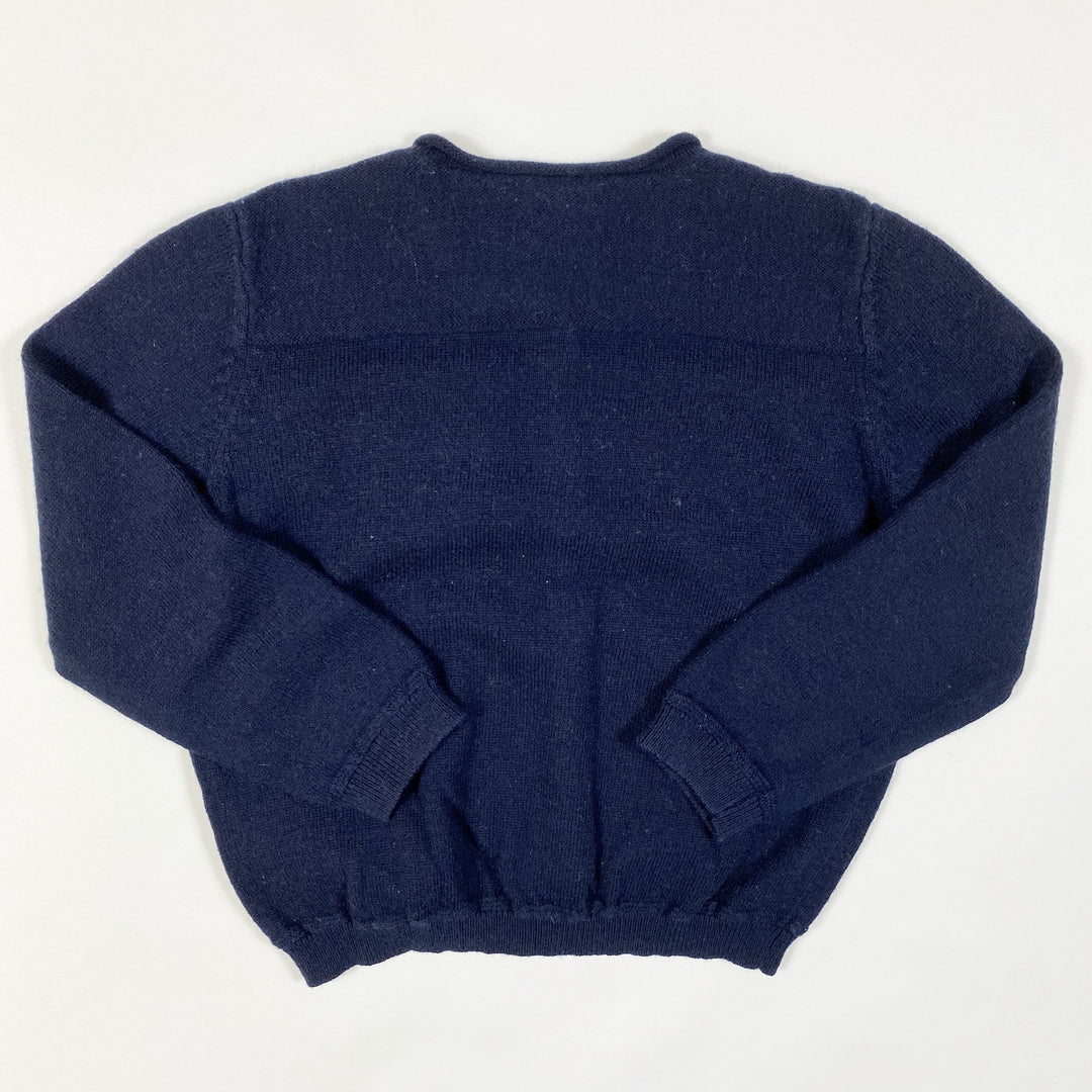 Petit Bateau navy cotton/wool mix knit cardigan 3/94cm