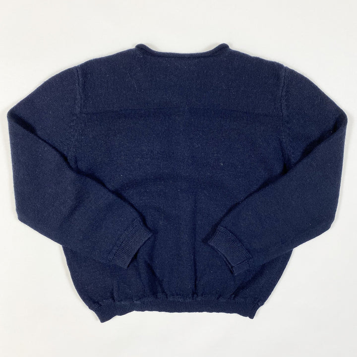 Petit Bateau navy cotton/wool mix knit cardigan 3/94cm