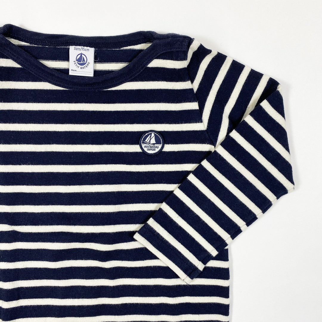 Petit Bateau navy striped marinière shirt 3/95cm