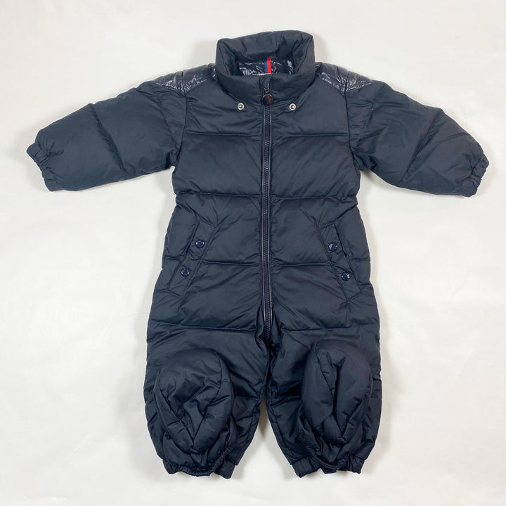 Moncler black ski overall with detachable feet 74/9-12M 1