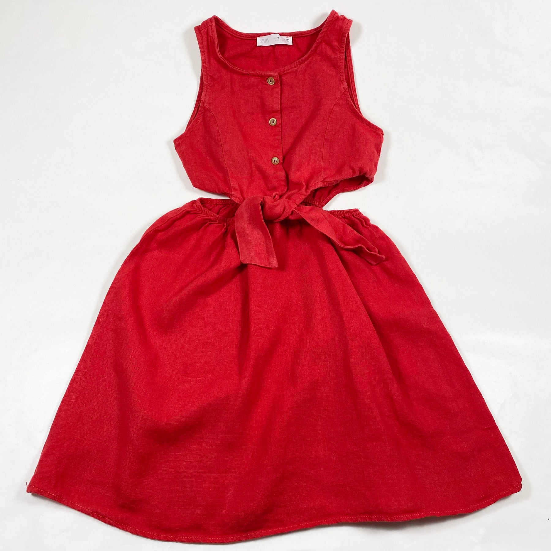 Zara red linen dress Ingrid Emil