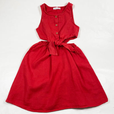 Zara red linen dress 9Y/134 1