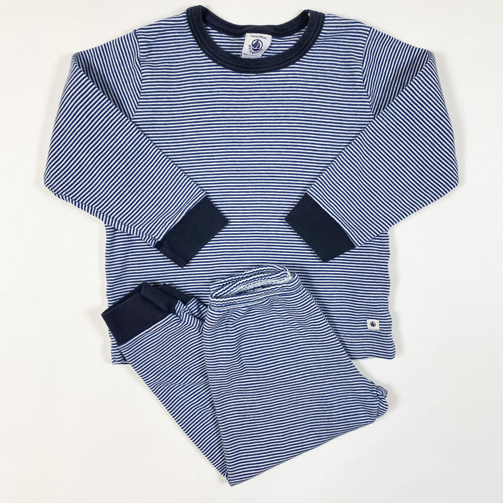 Petit Bateau navy striped pyjama 3Y/95cm