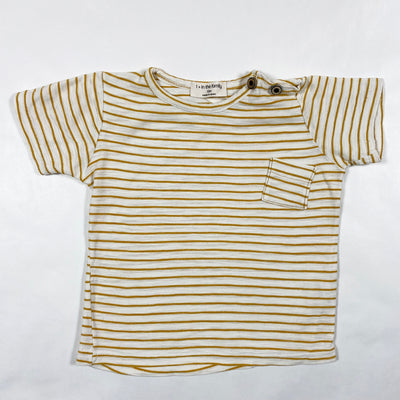 1+ in the Family mustard stripe Magritte t-shirt 12M 1