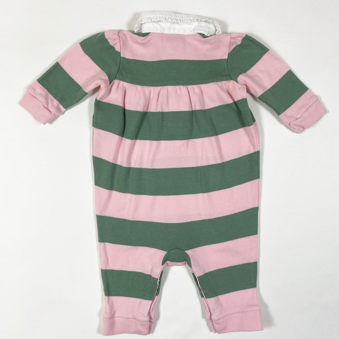 Ralph Lauren green/pink rugby striped jumpsuit 6M