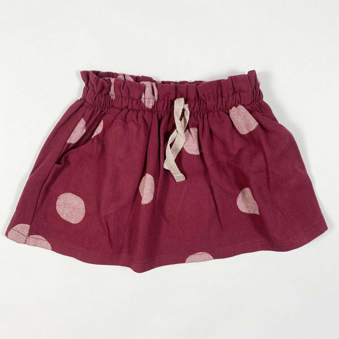 Zara burgundy spot skirt 12-18M/86