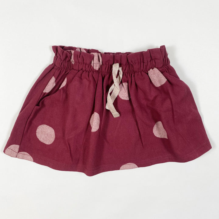 Zara burgundy spot skirt 12-18M/86